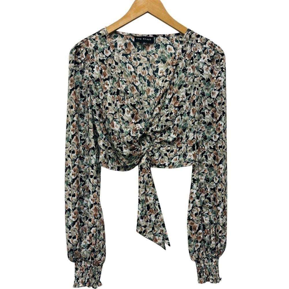 The Sang Floral Cropped Blouse